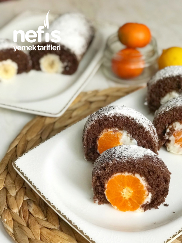 Rulo Pasta (Muz Ve Mandalinalı) Nefis Yemek Tarifleri