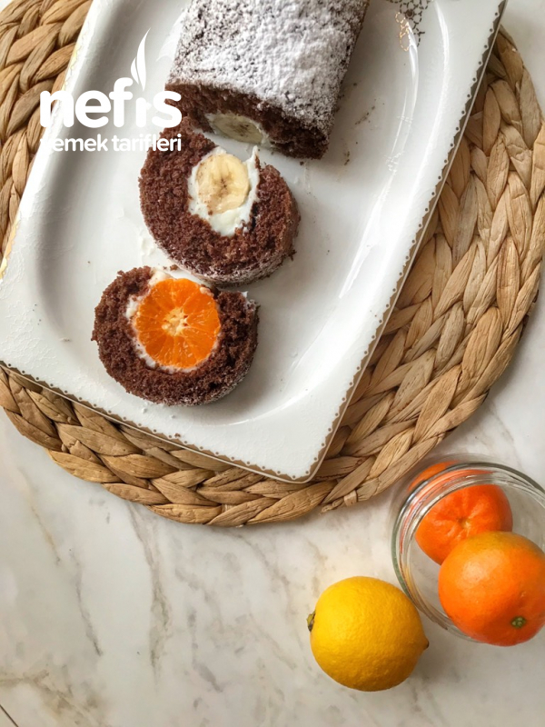 Rulo Pasta (Muz Ve Mandalinalı) Nefis Yemek Tarifleri