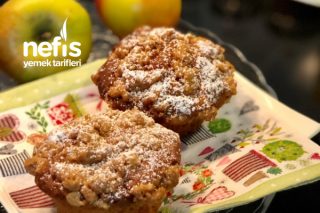 Elmalı Streusel Muffin (Yumurtasız, Sütsüz, Tereyağsız - Vegan) Tarifi