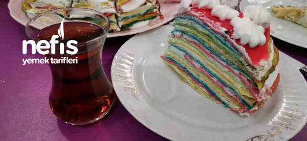 Pastel Rainbow Crepe Cake