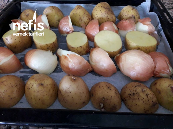 Fırında Patates Soğan Közleme(Güzine Tadında)