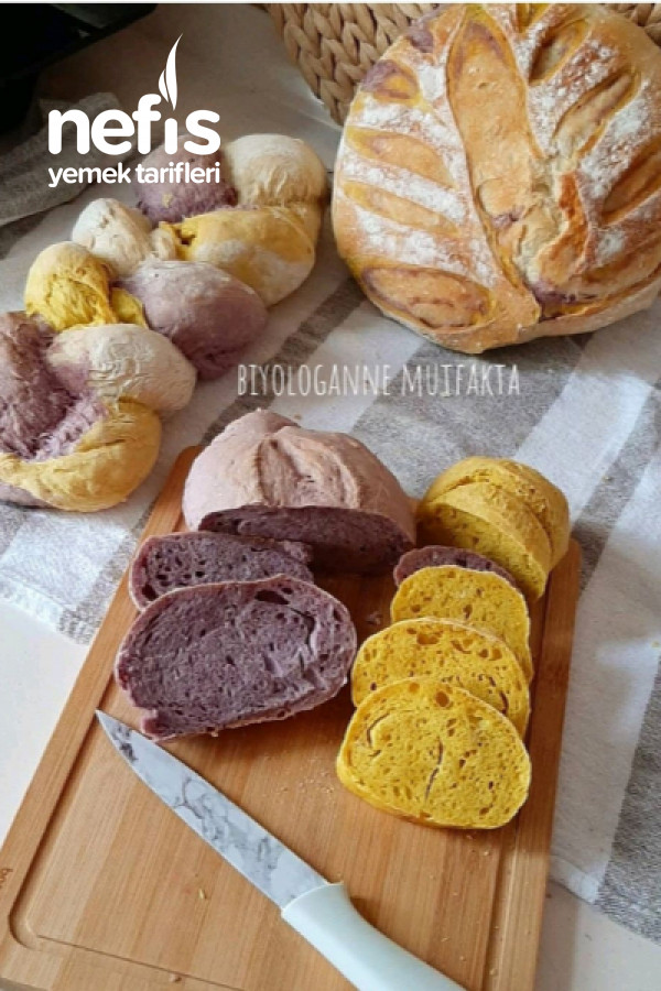 Mor Ekmek (Zerdeçallı Ekmek , Ekmek Yapımı)