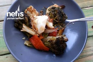Az Yağlı Fırında Brokoli Ve Karnabahar Tarifi