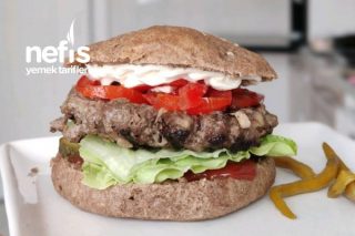 Ev Yapımı Sağlıklı Burger (Steak Tadında) Tarifi