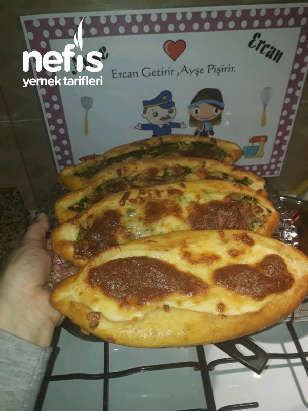 Ispanaklı Pide (Ev Yapimi)