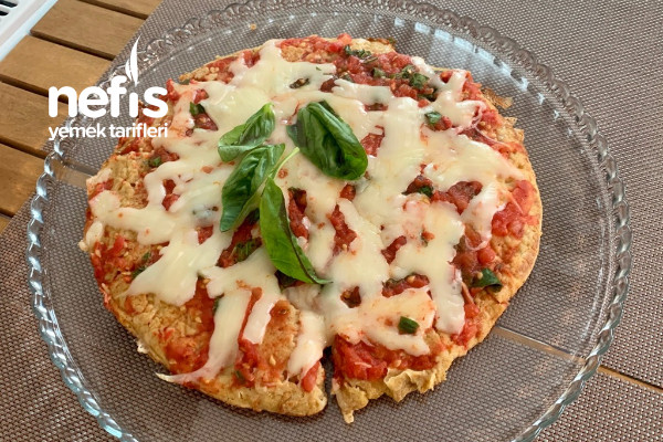 Tavada Diyete Uygun Tam Buğday Unundan Fit Margarita Pizza Tarifi