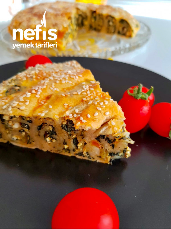 Ispanaklı Peynirli El Açması Börek