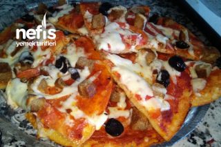 Karatay Usulü Hamursuz Mercimek Pizzası Tarifi
