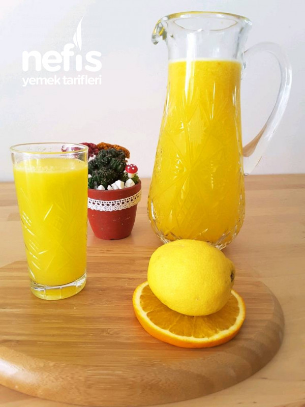 1 Portakal 1 Limon Ile Ev Yapımı Limonata