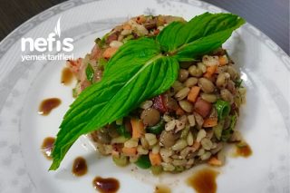Bulgurlu Yeşil Mercimek Salatası Tarifi