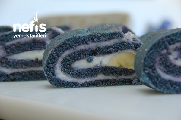 Mavi Renkli Rulo Pasta Gıda Boyasız (Videolu)