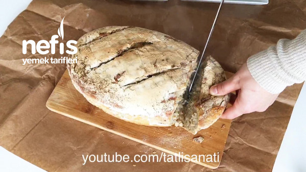 Evde Köy Ekmeği Tarifi | Dışı Çıtır İçi Pamuk Gibi Uzun Süre Bayatlamayan Tarif (Videolu)