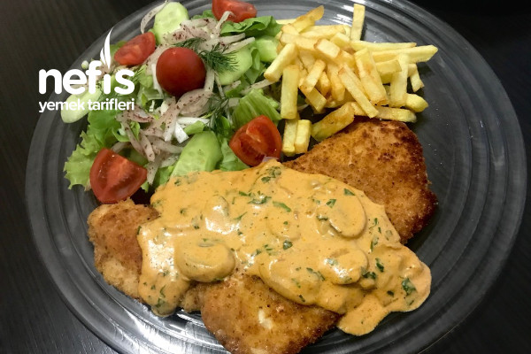 Mantar Soslu Tavuk Schnitzel Tarifi