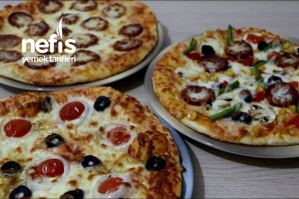 Bol Malzemeli 3 Spesiyal Pizza (Videolu) Tarifi