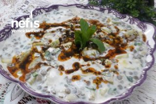 Yedikçe Yediren Yeşil Mercimekli Yoğurtlu Kabak Salatası Tarifi