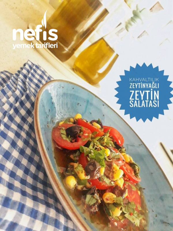 Kahvaltılık Zeytinyağlı Zeytin Salatası