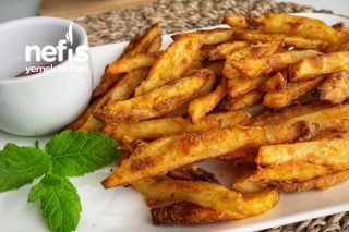 Fırında (Sadece 2 Tatlı Kaşığı Zeytinyağı İle) Mısır Unlu Çıtır Patates Tarifi