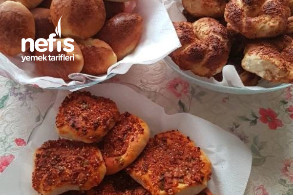 Aynı Hamurdan 3 Farklı Lezzet (Simit, Biberli Ekmek, Poğaça)