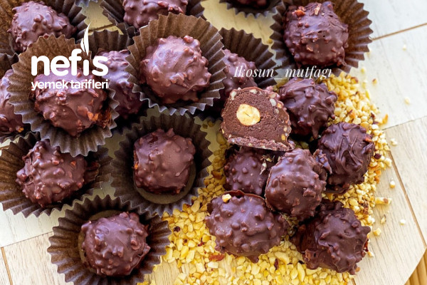 Ev Yapımı Ferrero Rocher Çikolata (20 Adet) Nefis Yemek Tarifleri