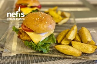 Ev Yapımı Nefis Tavuk Burger Tarifi