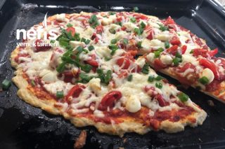 Tavuk Alt Tabanlı Muhteşem Diyet Pizza Tarifi