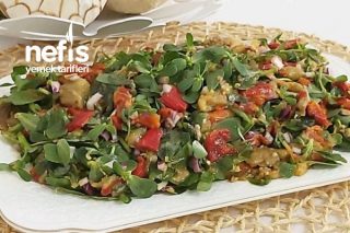 Muhteşem Köz Sebzeli Semizotu Salatası Tarifi