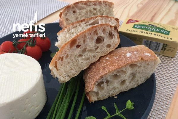 İtalyan Ekmeği Ciabatta Rolls (Videolu)