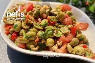 Yeşil Kırma Zeytin Salatası Tarifi