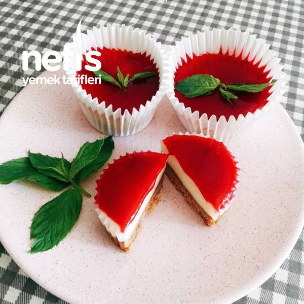 Fırında Pişmeyen Mini Cheesecake