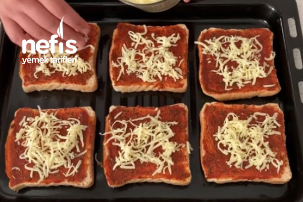 Pratik Tost Ekmeğinde Pizza (Videolu)
