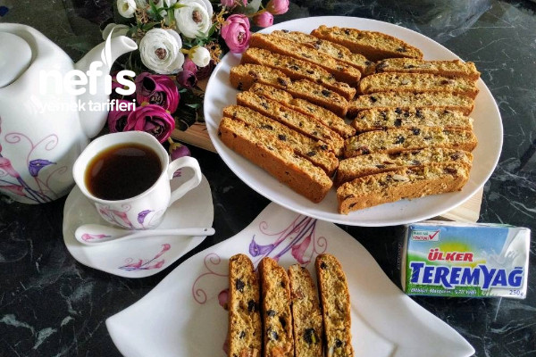 Teremyağlı Biscotti Kurabiyesi Tarifi