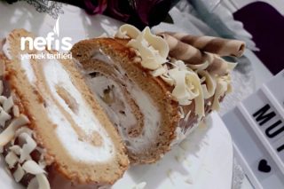 Teremyağlı Kahveli Karamelli Rulo Pasta (İsviçre Rulosu) Tarifi