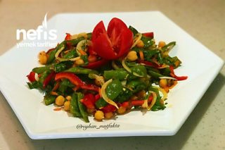 Enfes Yeşil Fasulye Salatası (Videolu) Tarifi