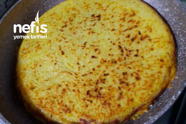 Teremyağlı Salam Dolgulu Patates Omlet
