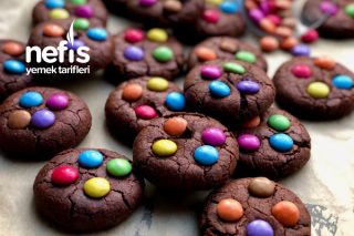 Bonibonlu Brownie Kurabiye / Fudgy Brownie Cookies Tarifi