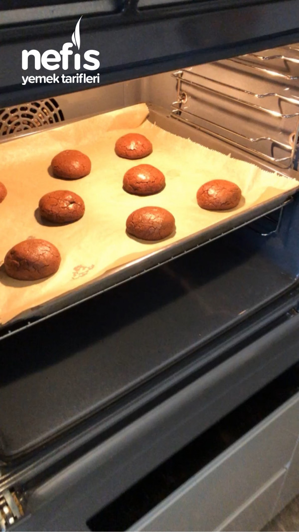 Bonibonlu Brownie Kurabiye / Fudgy Brownie Cookies