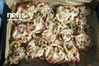Nefis Fit Kaşarlı Patlıcan Pizza Tarifi