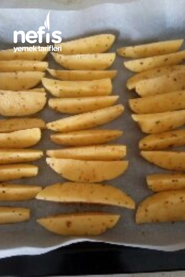 Fırında Elma Dilimi Patates(Sadece 4 Yemek Kaşığı Zeytinyağı)