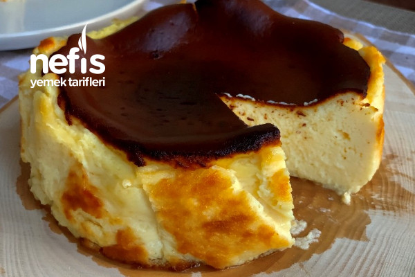 San Sebastıan Cheesecake Tek Peynirle Süper Kolay Ve Kremsi (Basque Burnt Cheesecake)(Videolu) Tarifi
