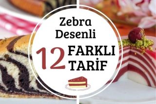 Zebra Deseni ile Çift Renkli 12 Tarif Tarifi