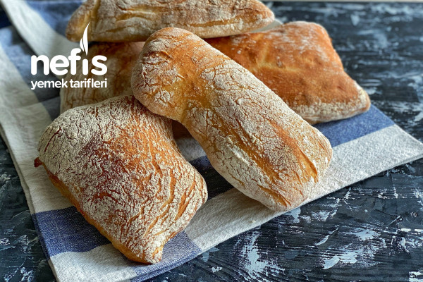 İtalyan Ciabatta Ekmeği | Terlik Ekmeği Tarifi