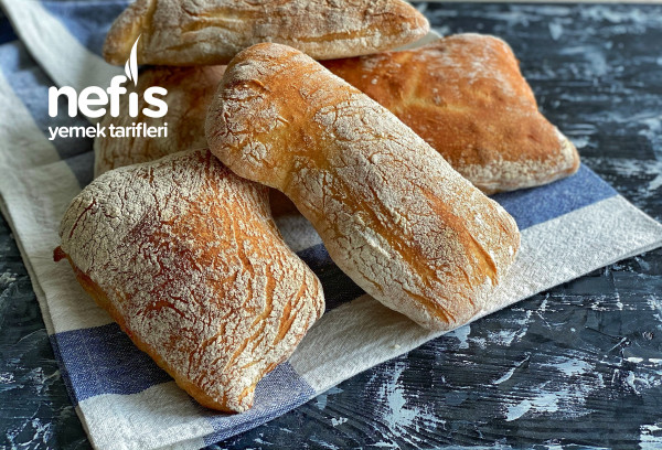İtalyan Ciabatta Ekmeği | Terlik Ekmeği