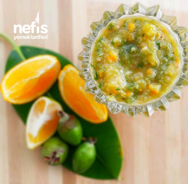 Pişirilmeden Yapilan Nefis,bol Vitaminli Portakallı -feijolu (Feyxoa) Reçel