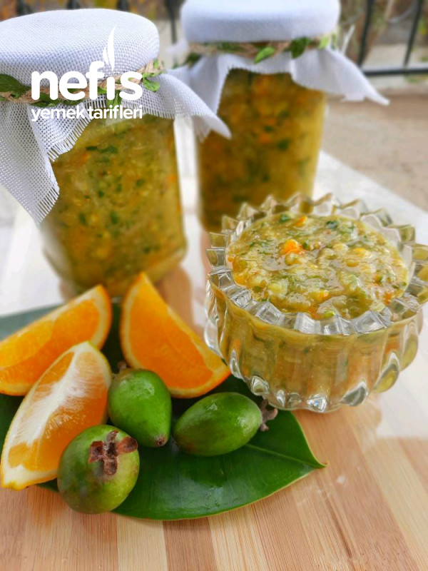 Pişirilmeden Yapilan Nefis,bol Vitaminli Portakallı -feijolu (Feyxoa) Reçel