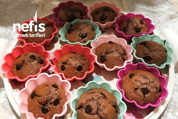 Kakaolu Muffin (Damla Çikolatalı)