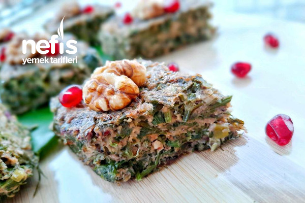 Azerbaycan Mutfağından Bol Yeşillikli, Lezzetli,Yapımı Kolay Cevizli Kükü Tarifi