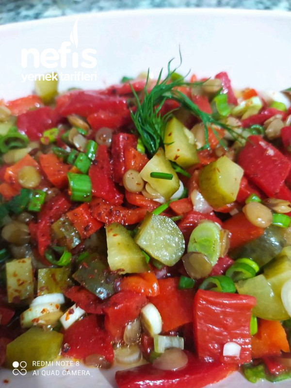 Köz Biberli yeşil Mercimek Salatasıdaha Önce Yediğiniz Salatayı Unutturucak!!!
