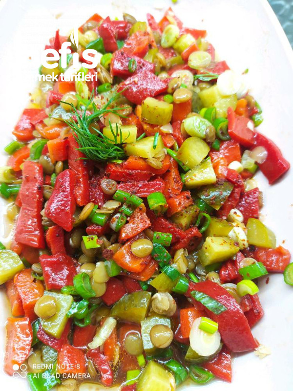 Köz Biberli yeşil Mercimek Salatasıdaha Önce Yediğiniz Salatayı Unutturucak!!!