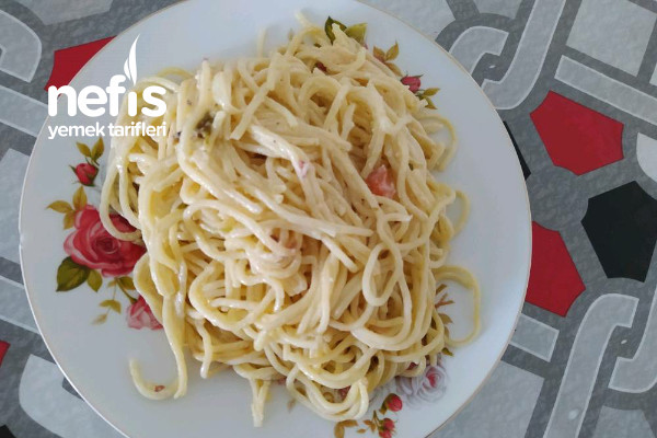 Sebzeli Kremalı Tavuklu Spaghetti