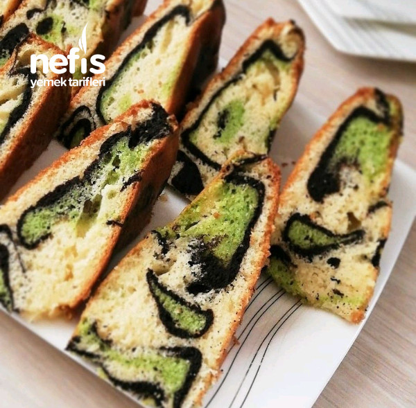 Ispanaklı Kakaolu Zebra Kek(Renklerin Güzelliği) Nefis Yemek Tarifleri